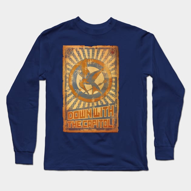 Down With The Capitol Long Sleeve T-Shirt by scragglerock